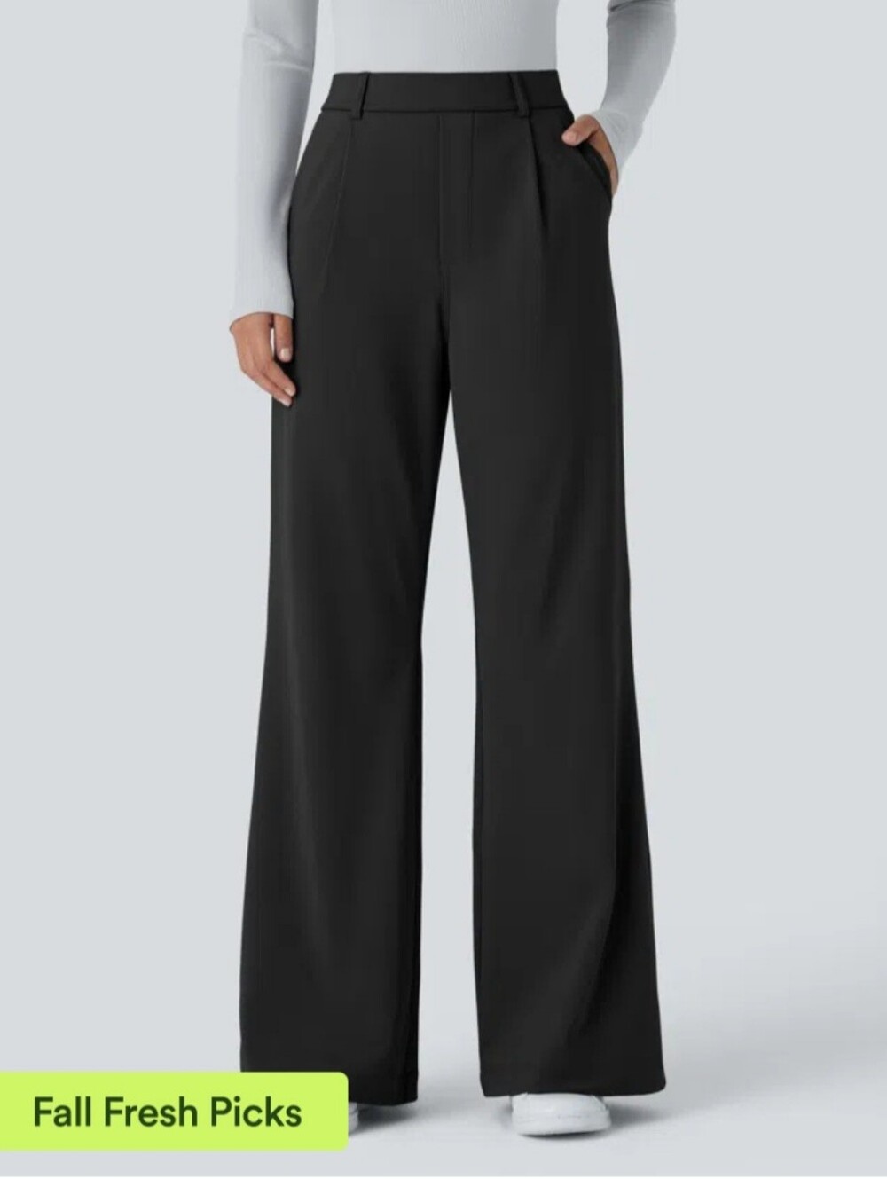 HALARA Black High-Waist Wide Leg Trousers  Bundle 3/$50